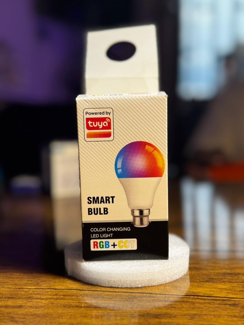 BSmart Home Smart Bulb in use demonstrating voice control